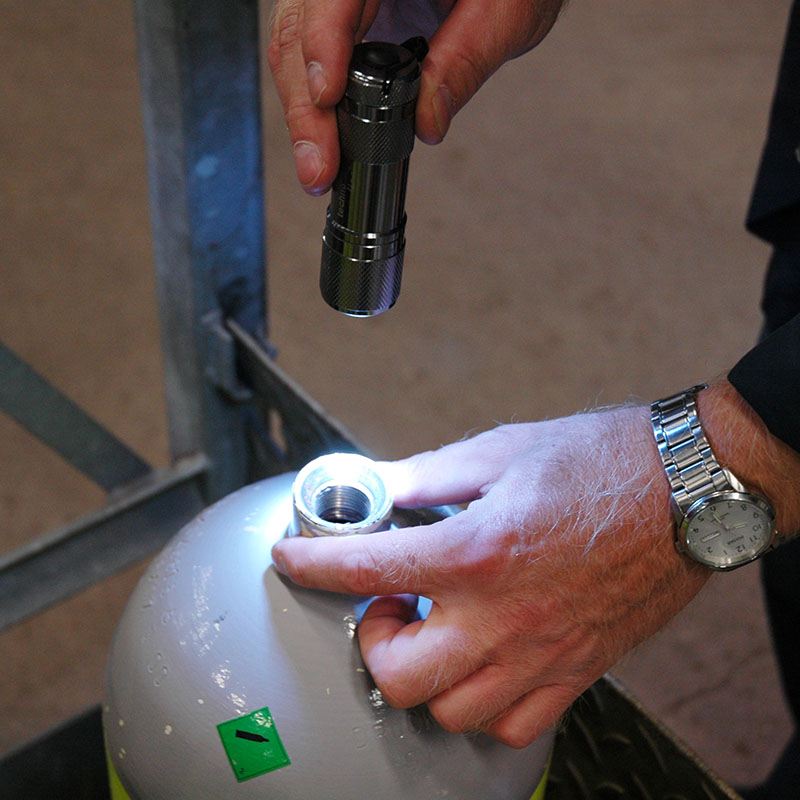 Sichtprüfung Druckgasflasche