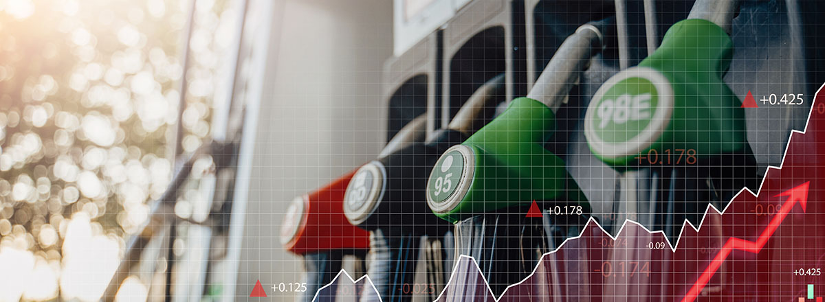 Tanksäule mit Spritpreisverlauf