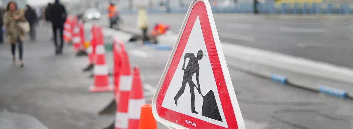 Baustelle in der City