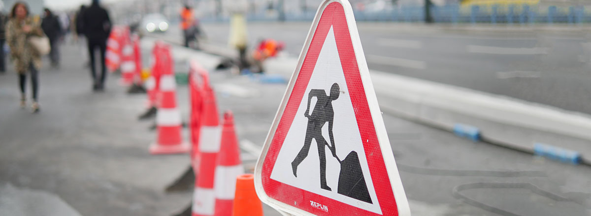 Baustelle in der City