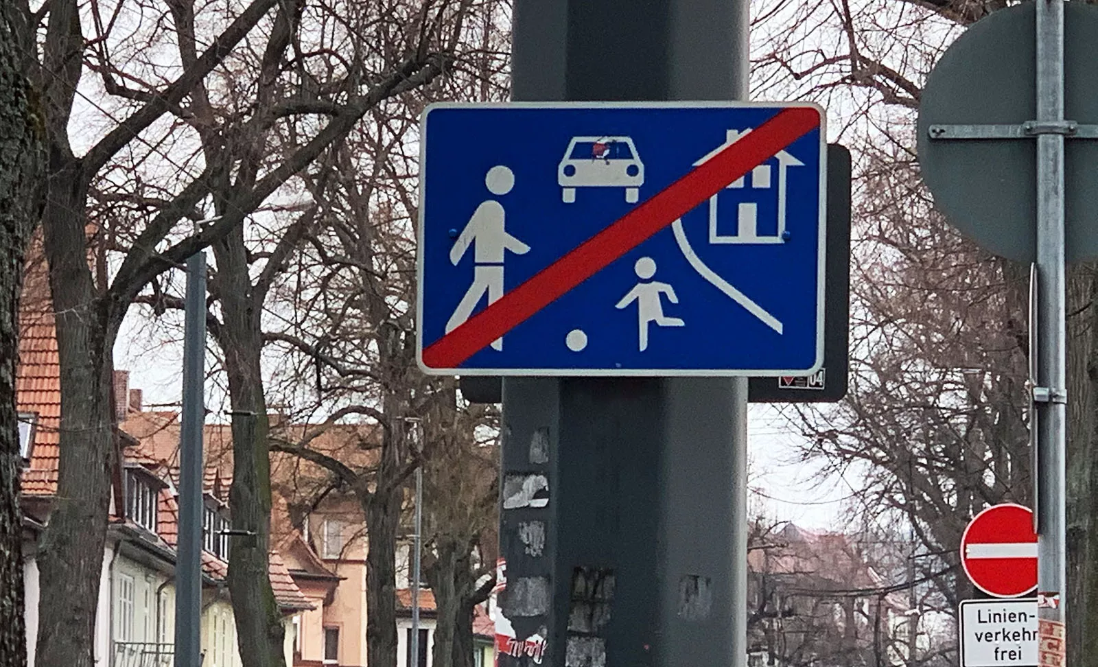 Spielstraße-Ende Verkehrsschild