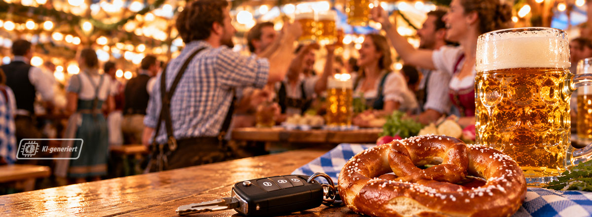 Feierlaune auf dem Oktoberfest