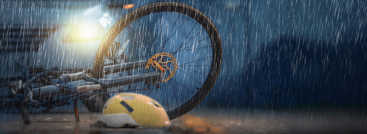 Fahrradunfall bei Nacht